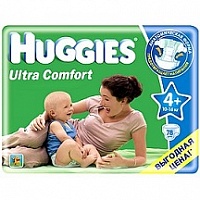 Подгузники HUGGIES Ultra Comfort 4+ (10-16 ) 178шт