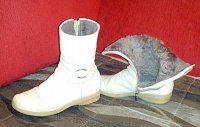 Сапожки зимние, кожаные, натуральный мех, 35 размер, б/у